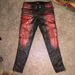 JUST CAVALLI LEATHER PANTS